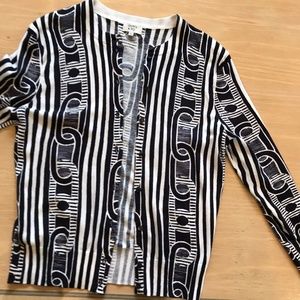 Crown & Ivy Navy print sweater